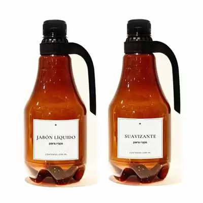 Combo Growlers 2.0L Plástico Ambar