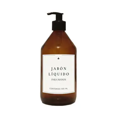 Dispenser de vidrio color ambar jabon liquido