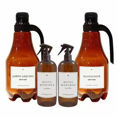 Combo Growlers Plástico 2 litros + Combo Dispensers Plástico 500ml