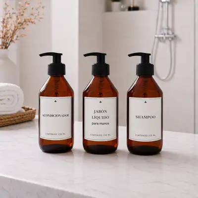 Set de Baño Vidrio 250 ml